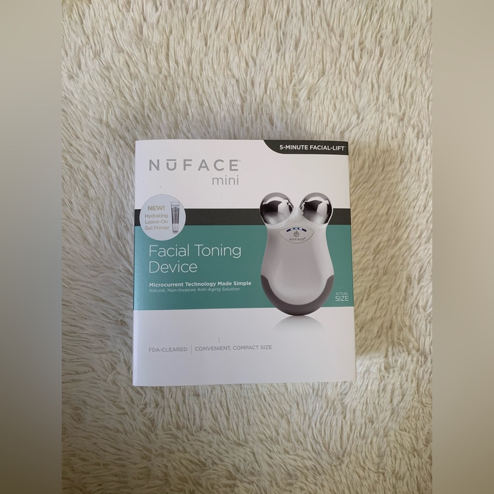 NuFace Mini Facial Toning Device - White with Silver Accents